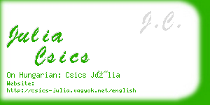 julia csics business card